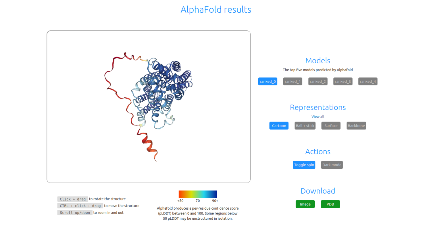 Aphafold in Galaxy