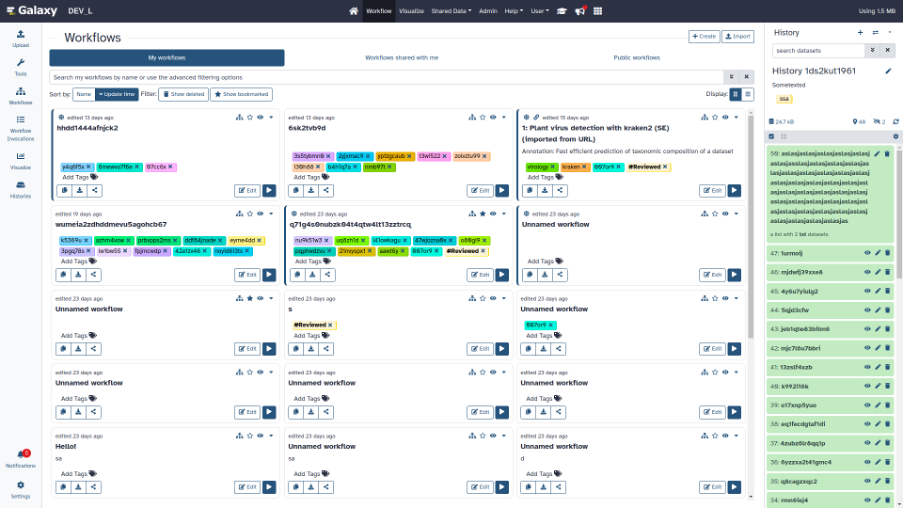 Workflows List View