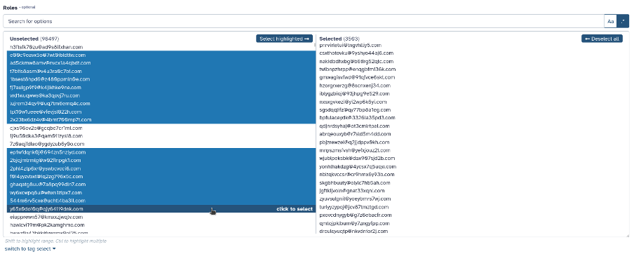 Select component for large number of options