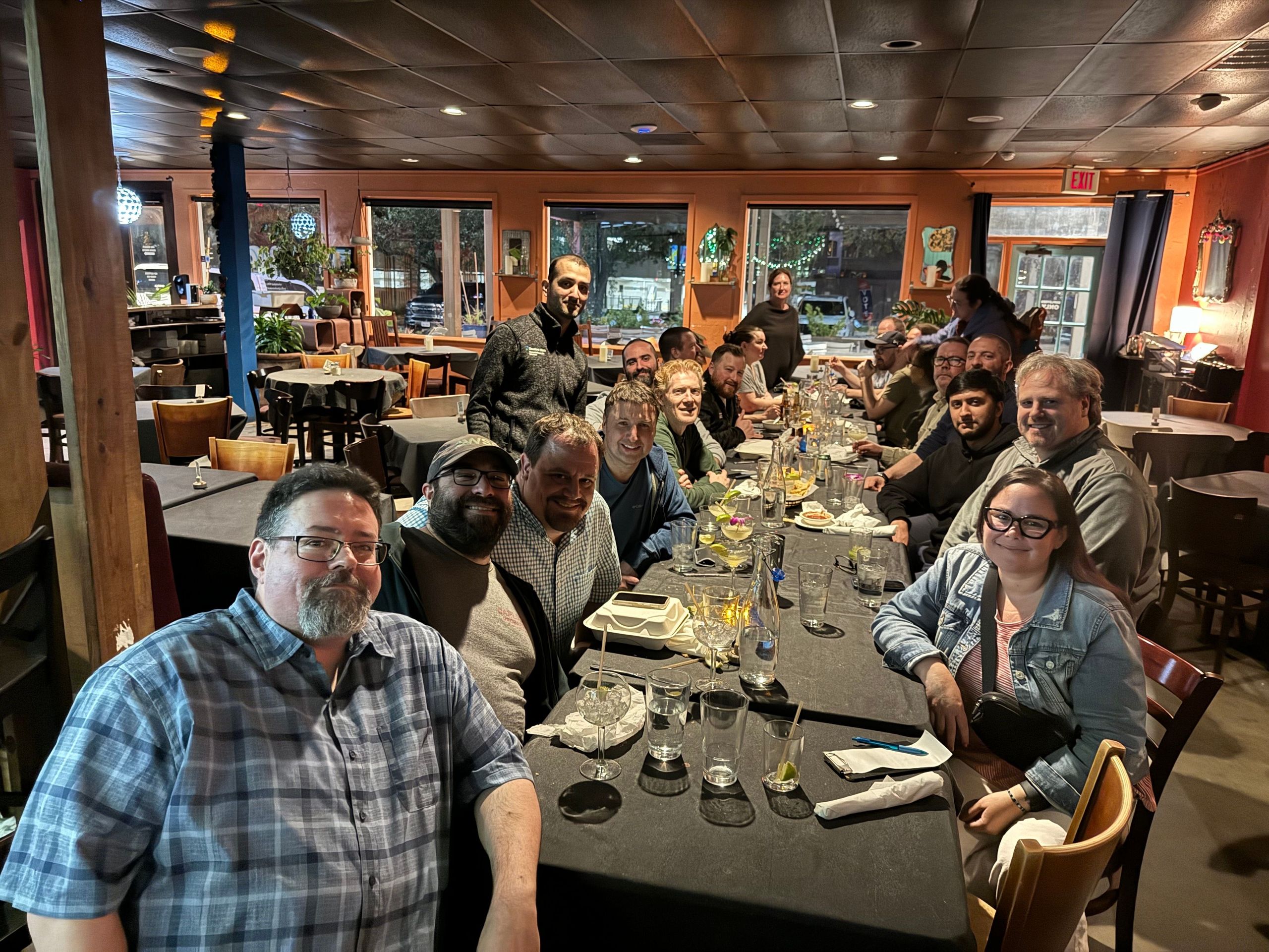 Group dinner photo