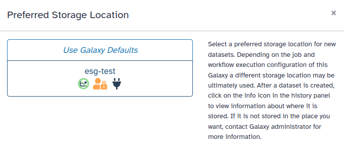 Choose default cloud storage.