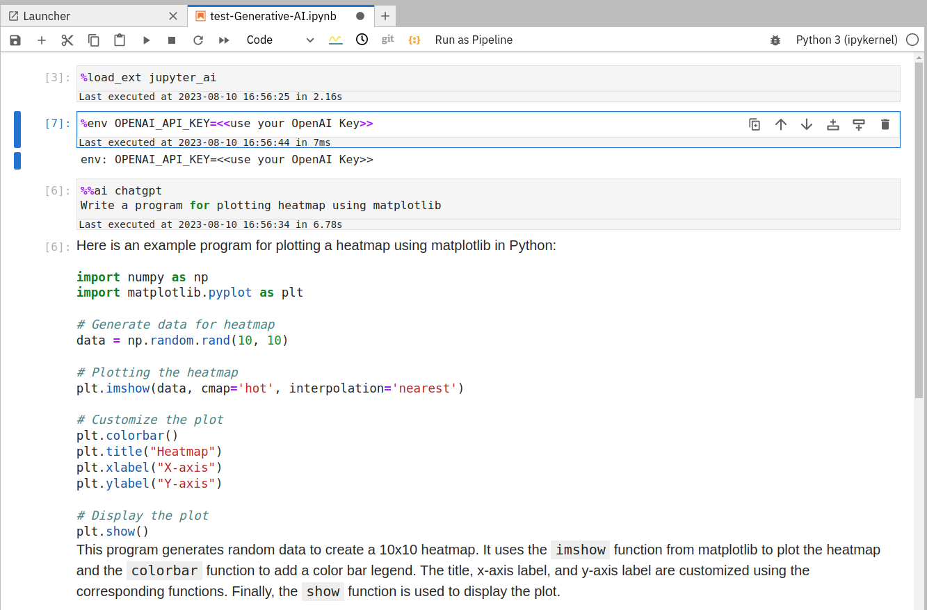 ChatGPT in a notebook