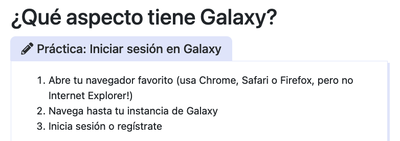 ¿Qué aspecto tiene Galaxy?