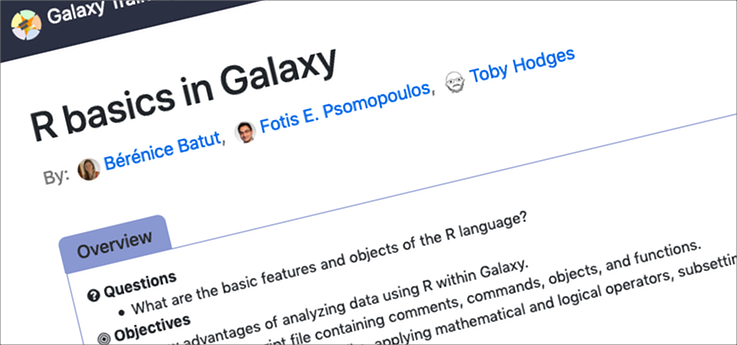 R Basics in Galaxy