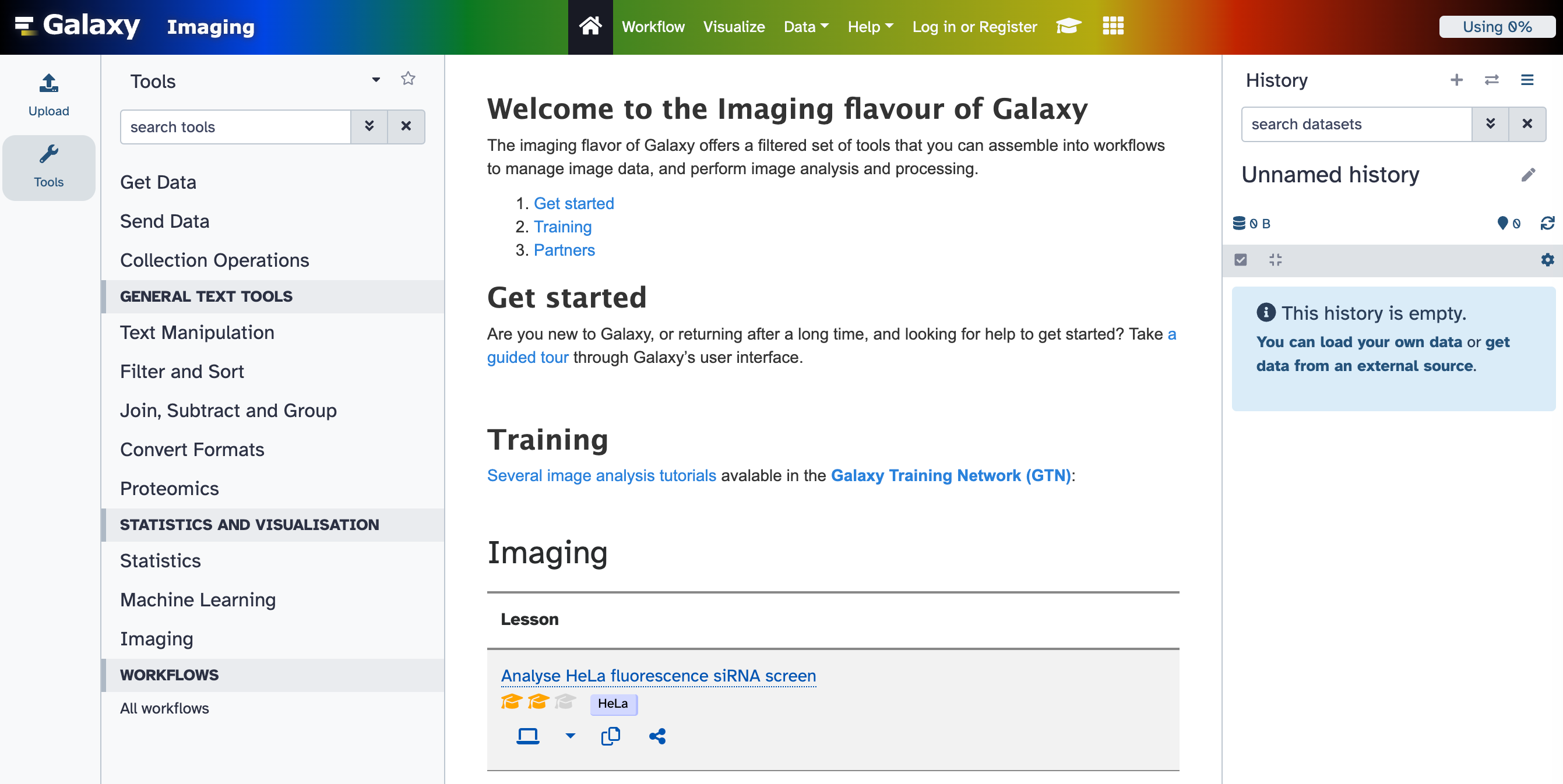 Image Analysis dedicated interface in Galaxy