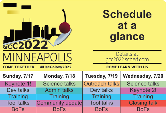 GCC2022 schedule