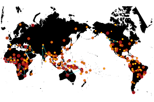 CoSSci; Women's work map: cycles of lines contain local autocorrelation regions